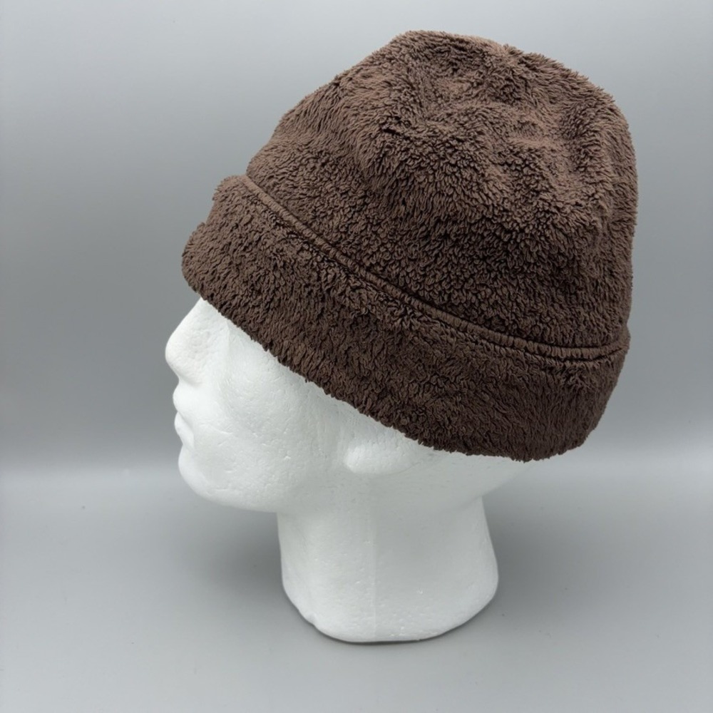 The North Face Beanie Womens OS Brown High Pile Fleece Winter Gorpcore - Picture 4 of 10